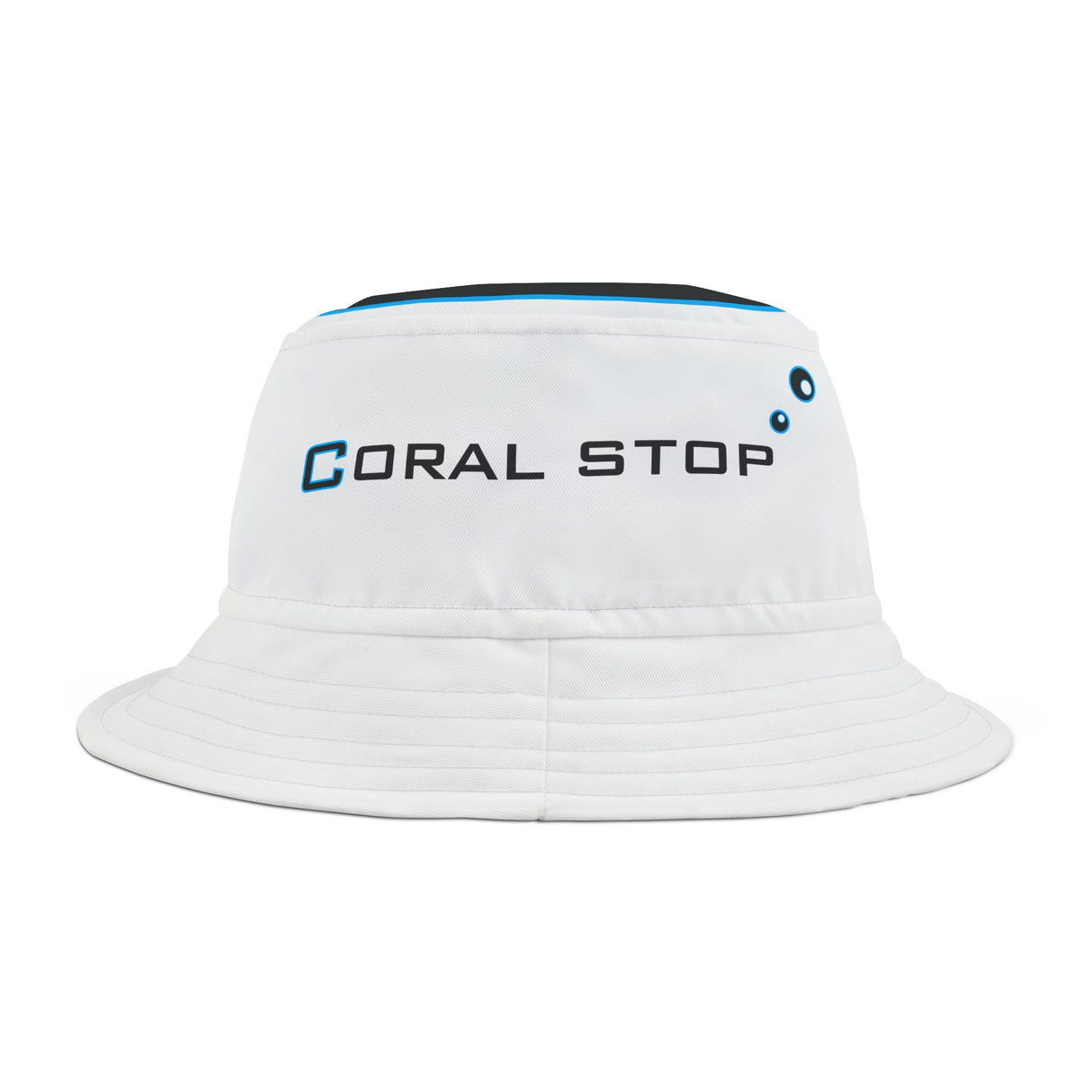 CORAL STOP LOGO BUCKET HAT