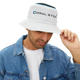 CORAL STOP LOGO BUCKET HAT