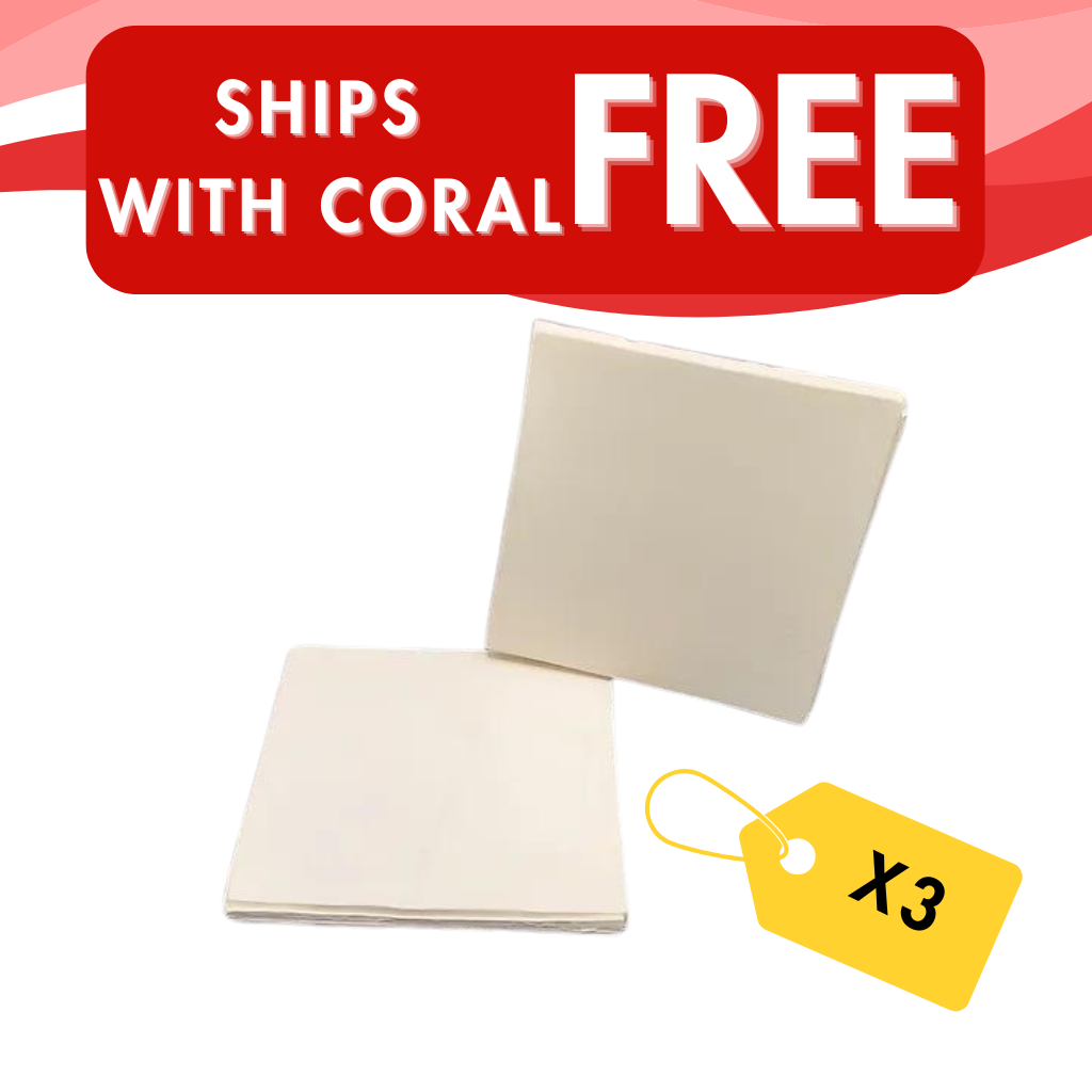 Premium Ceramic Square Frag Plate - 3 Pack